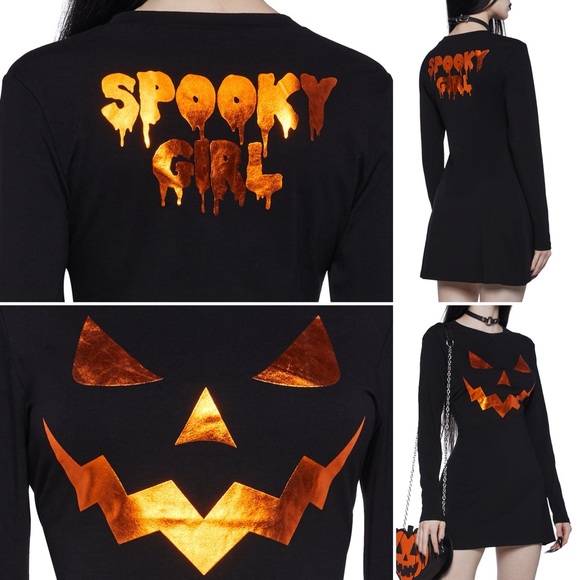 TRICKZ N' TREATZ WICKED THOTS PUMPKIN MINI DRESS - Picture 9 of 9